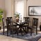 Baxton Studio Mare Modern and Contemporary Transitional Dark Brown Finished Wood 7-Piece Dining Set 177-11377-10894-Zoro - alternate 7